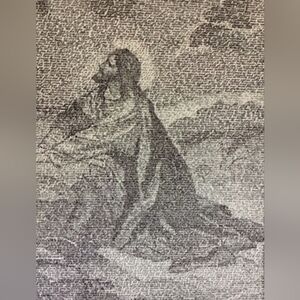 "Man of Sorrow", Christian Print, 18 x 12 1/2 inches, unframed, Like new